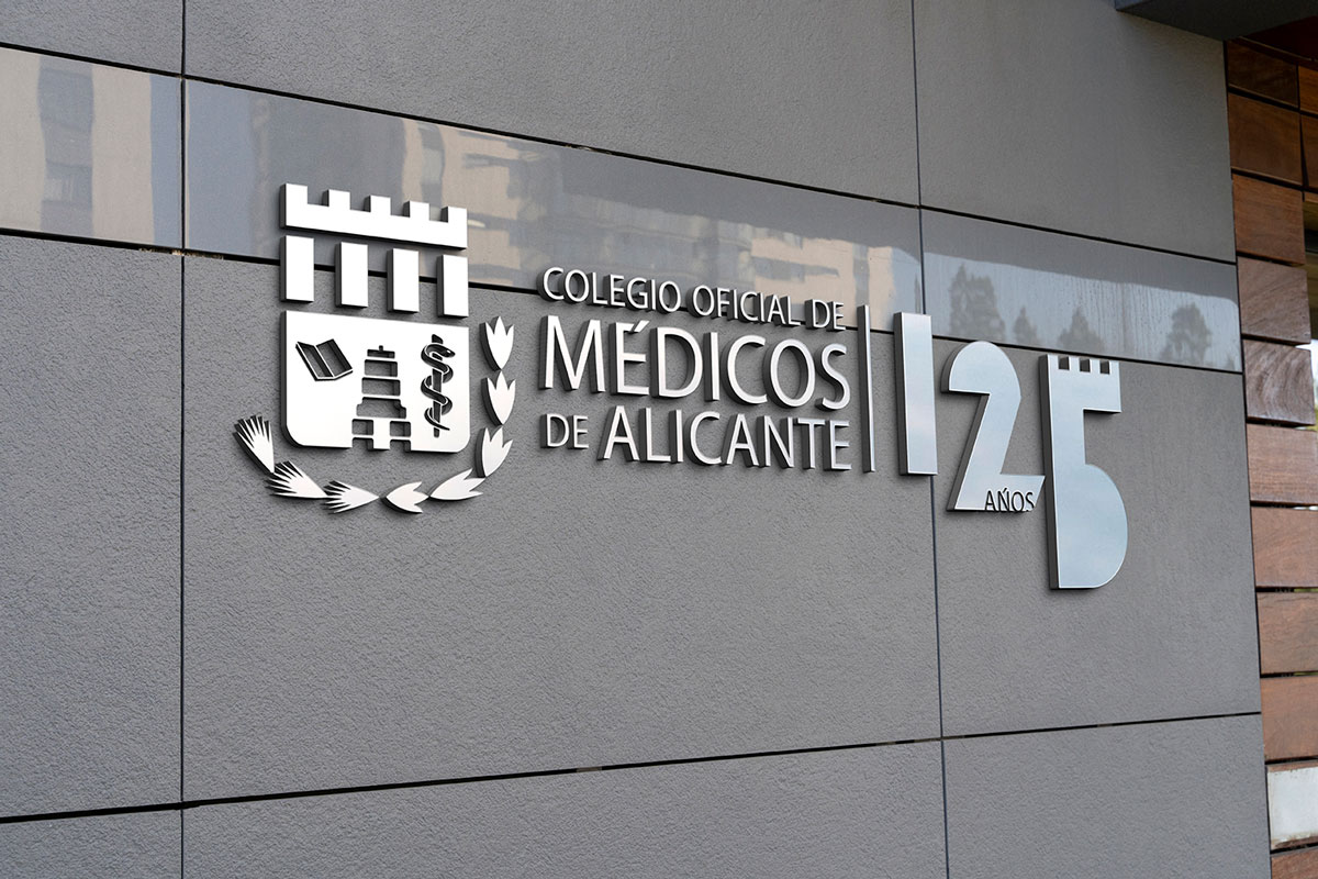 Rotulo 125 Años colegio oficial de médicos de Alicante